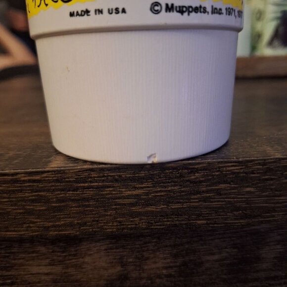 Big Bird Cup Vintage Plastic Muppets 1977 USA Made Kids Sesame Street Yellow - Picture 6 of 9